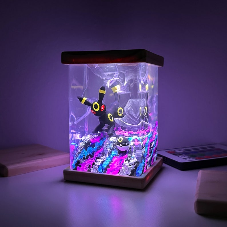 Umbreon Resin Epoxy Lamp, Night Light