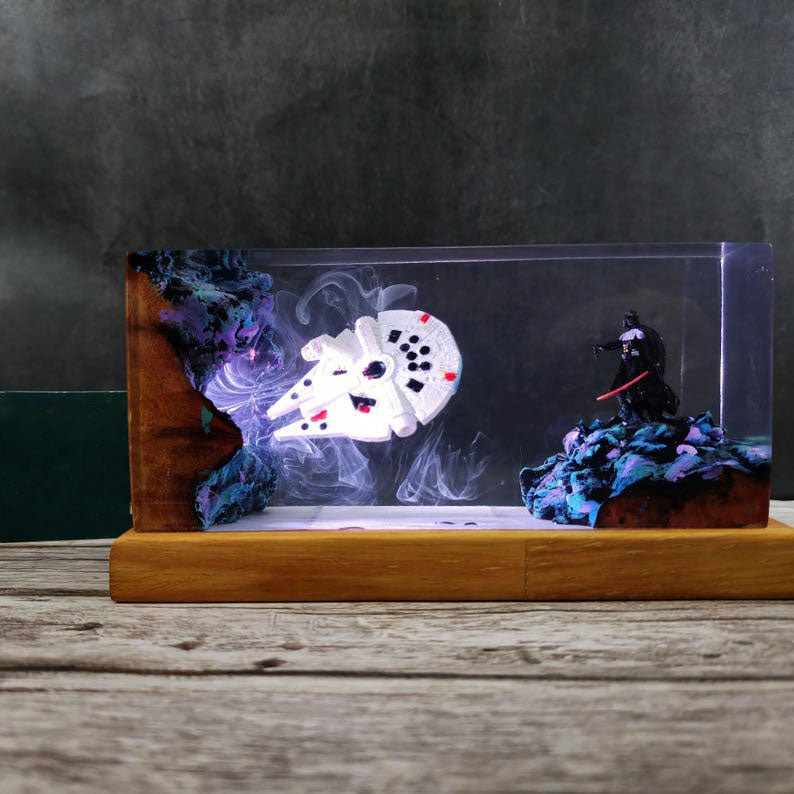 Darth Vader Space Ship Resin Lamp