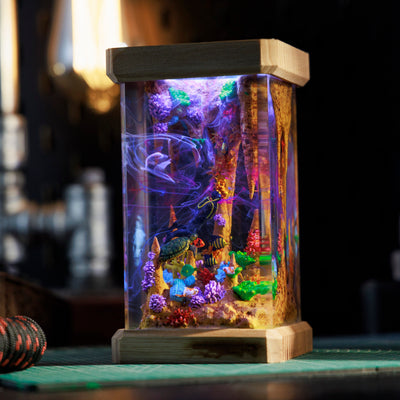 Scuba Diver Resin Lamp