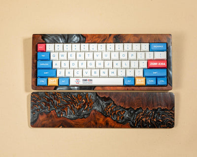 Black Resin and Wood Keyboard Case