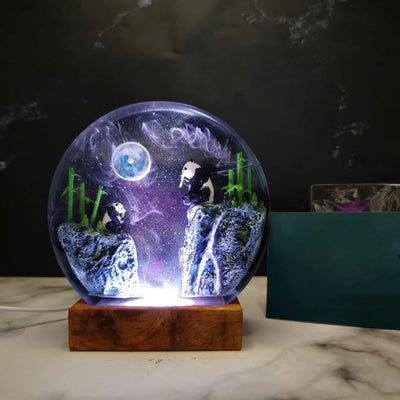 Panda Resin Lamp