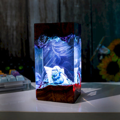 Sleeping Stitch Epoxy Night Lamp