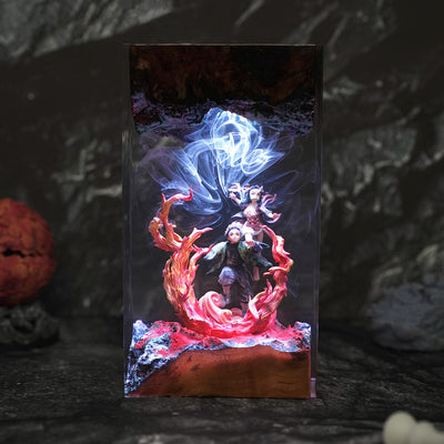 Demon Slayer Tanjiro & Nezuko Epoxy Night Lamp Ver 2