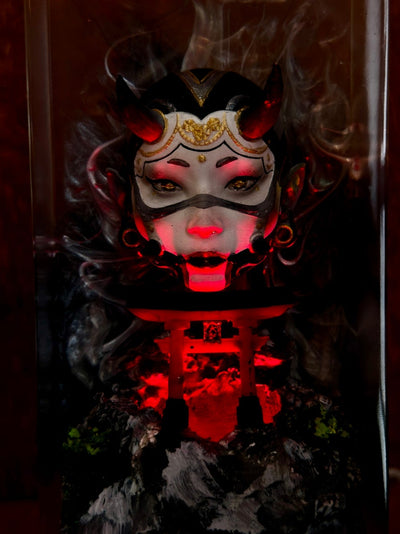 Japanese Oni Mask Resin Lamp