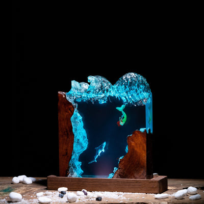 Scuba Diver Resin Lamp Wave 1