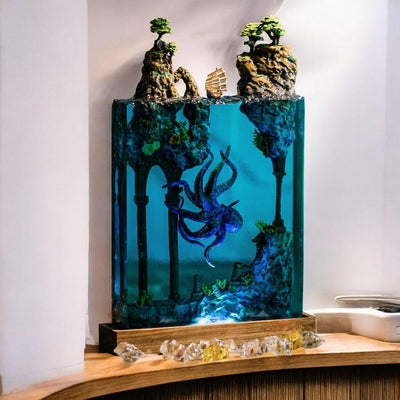 Octopus Resin Epoxy Lamp, Night Light