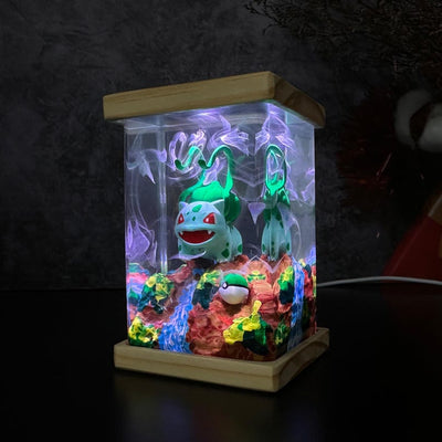 Bulbasaur Pokemon Resin Epoxy Lamp, Night Light