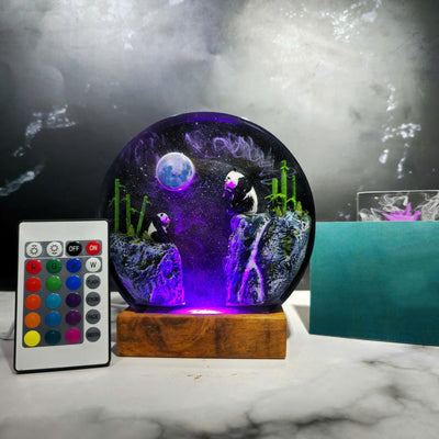 Panda Resin Lamp