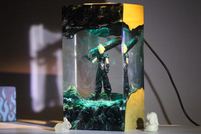 Cloud Strife Epoxy Resin Lamp