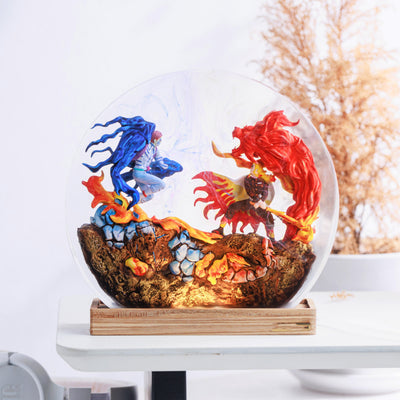 Rengoku vs Akaza Epoxy Resin Lamp