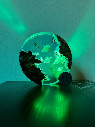 Malta and Scuba driver Resin Lamp