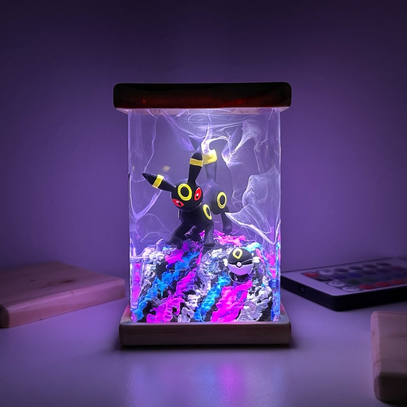 Umbreon Resin Epoxy Lamp, Night Light