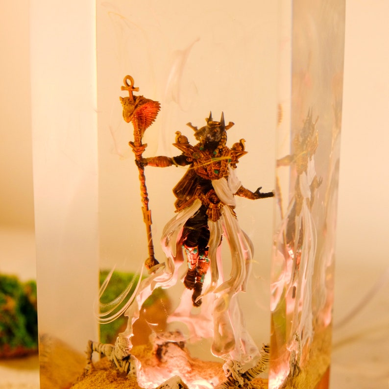 Anubis Resin Lamp