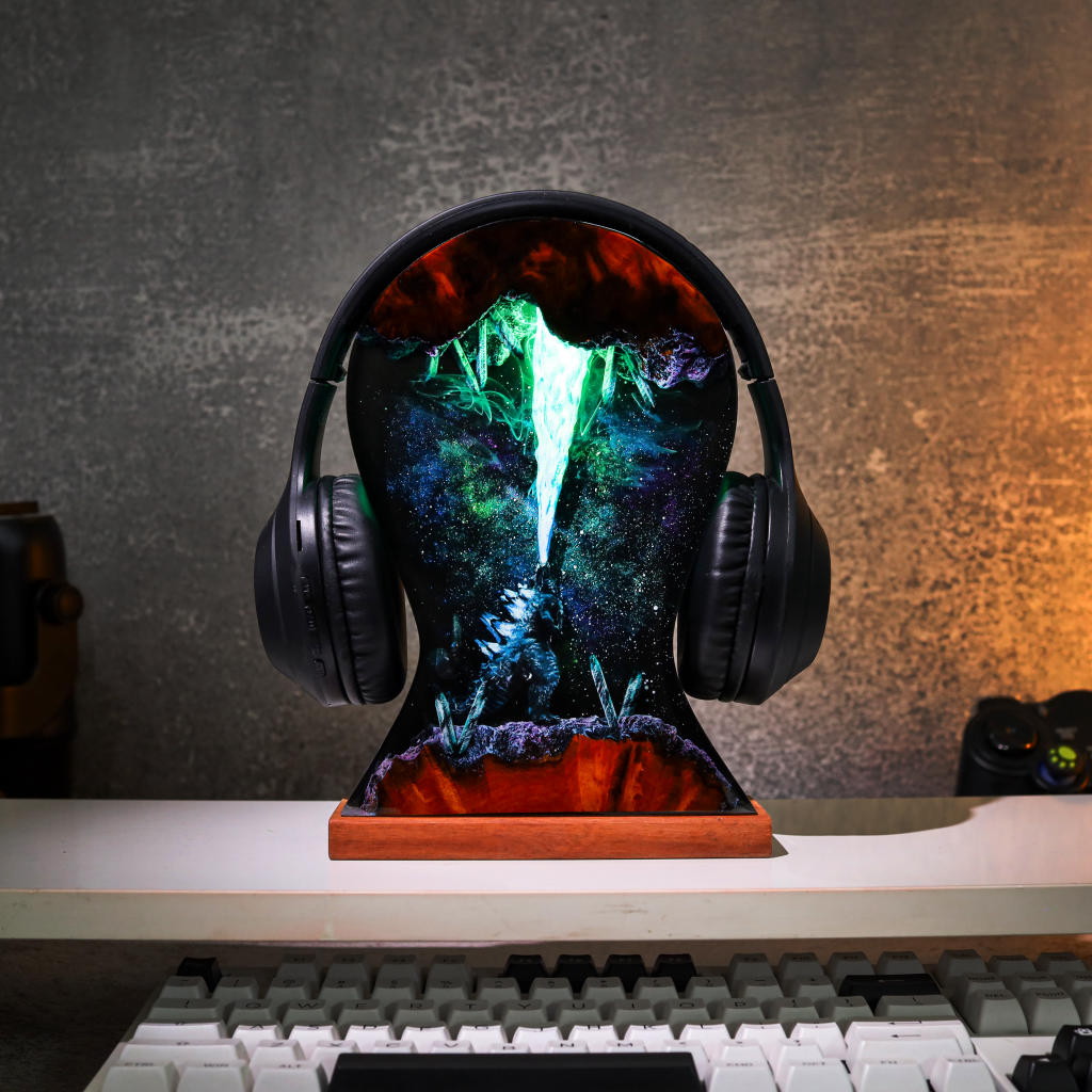 Godzilla Headphone Stand Night Lamp