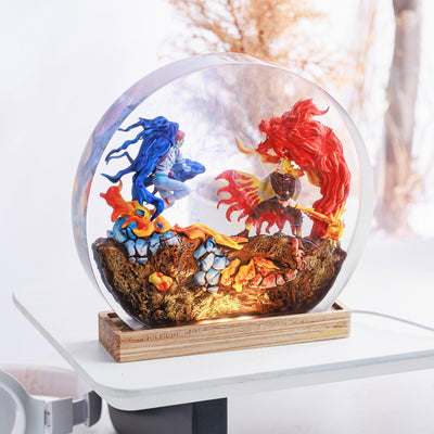 Rengoku vs Akaza Epoxy Resin Lamp