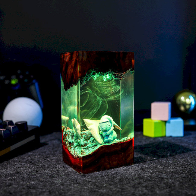 Sleeping Stitch Epoxy Night Lamp