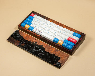 Black Resin and Wood Keyboard Case