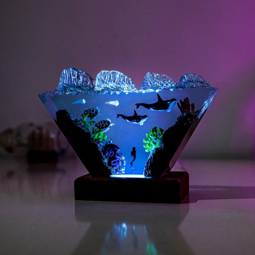 Orca and Sea Turtle Night Light Ver 2