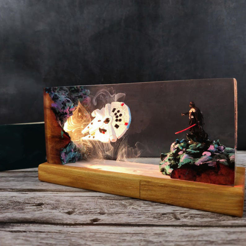 Darth Vader Space Ship Resin Lamp