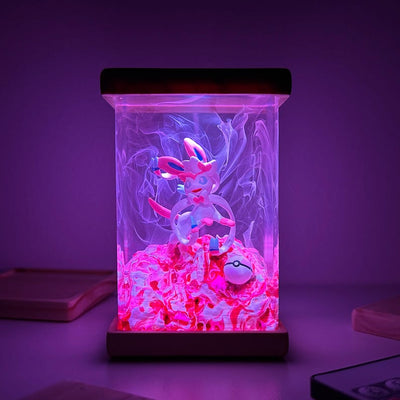 Sylveon Pokemon Resin Epoxy Lamp, Night Light