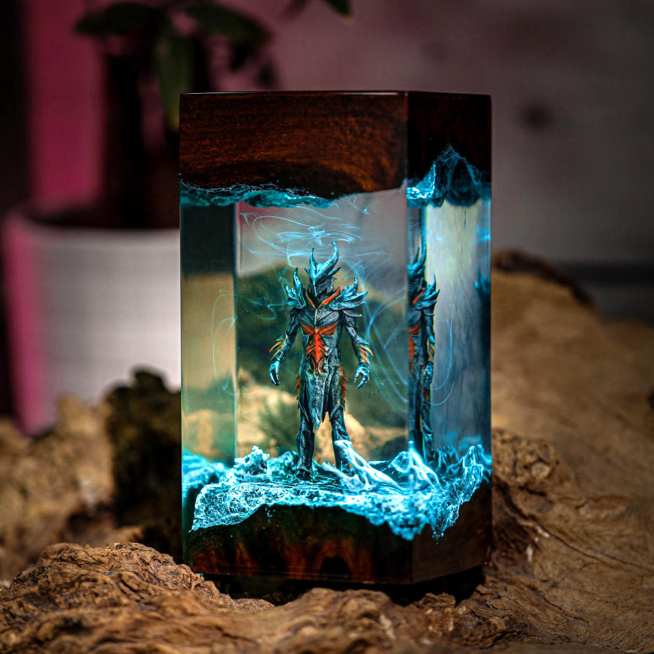 Skyrim Daedric Warrior Resin Lamp