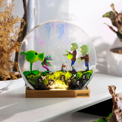 Plants vs Zombie Resin Lamp