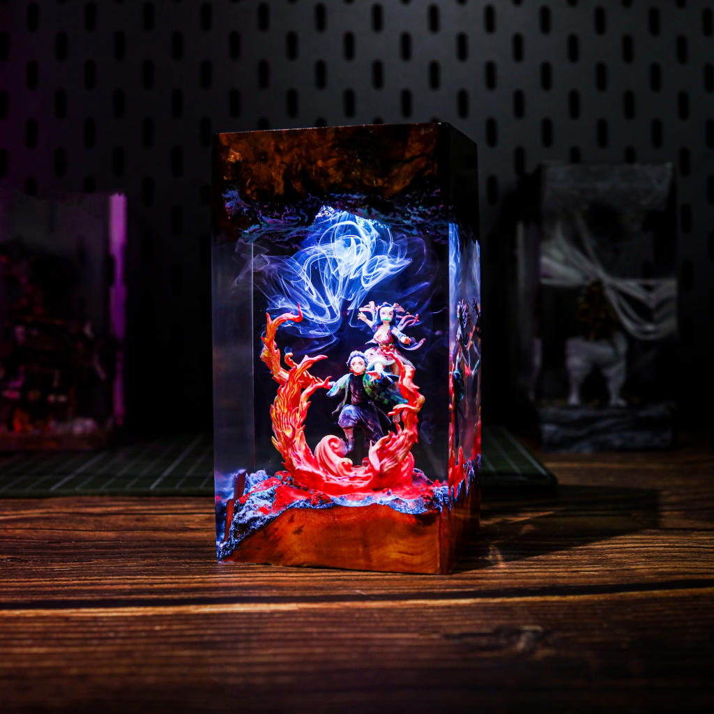 Demon Slayer Tanjiro & Nezuko Epoxy Night Lamp Ver 2