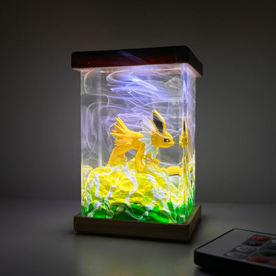 Jolteon Pokemon Resin Epoxy Lamp, Night Light