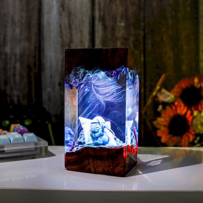 Sleeping Stitch Epoxy Night Lamp