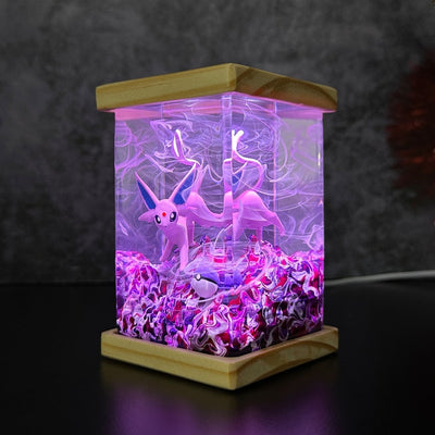 Espeon Resin Epoxy Lamp, Night Light