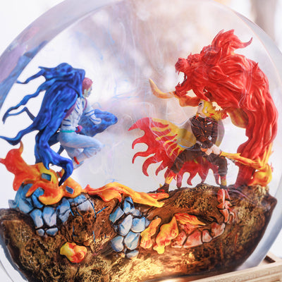 Rengoku vs Akaza Epoxy Resin Lamp