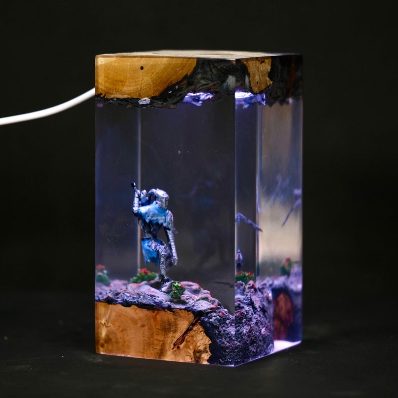 Abyss Walker Knight Resin Lamp