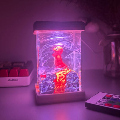 Cute Charmander Pokemon Resin Epoxy Lamp, Night Light