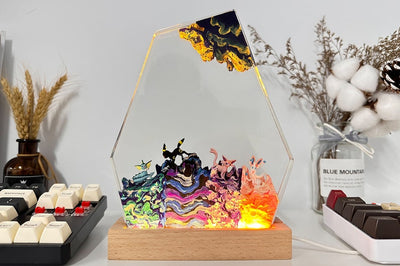 Umbreon Espeon Sylveon Pokemon Resin Epoxy Lamp Night Light