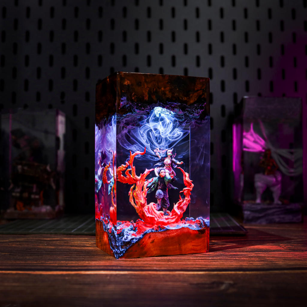 Demon Slayer Tanjiro & Nezuko Epoxy Night Lamp Ver 2