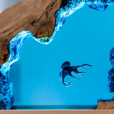 Scuba Diver Resin Epoxy Lamp, Night Light