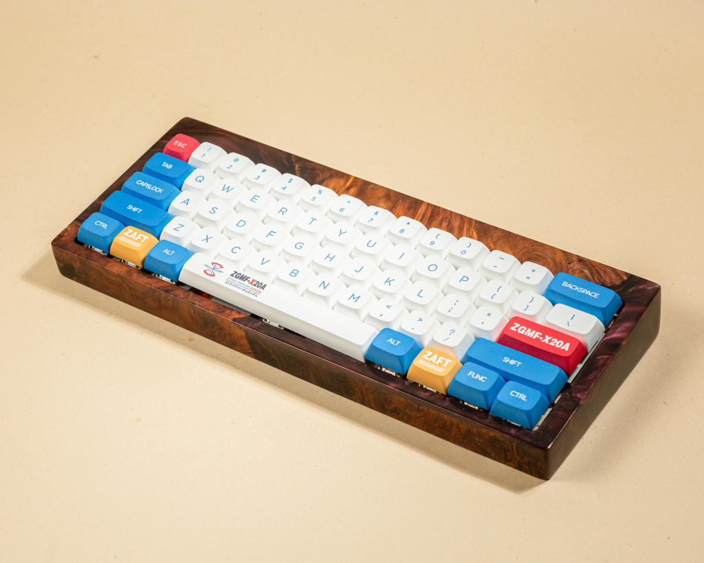 Black Resin and Wood Keyboard Case