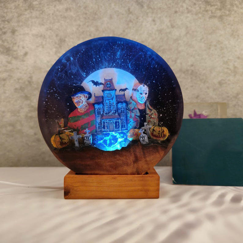 Jason Voorhees & Freddy Krueger Halloween Lamp