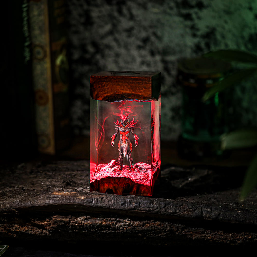 Skyrim Daedric Warrior Resin Lamp
