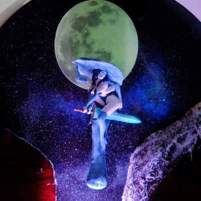 Woman Witch Resin Lamp