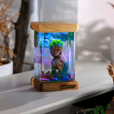 Groot Superhero Resin Lamp