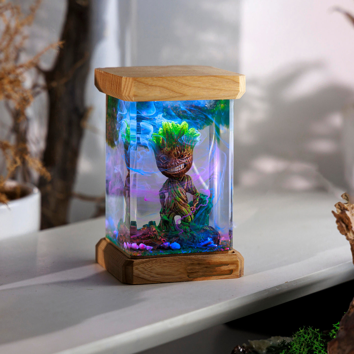 Groot Superhero Resin Lamp