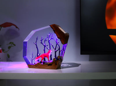 Fox in Forest Night Light