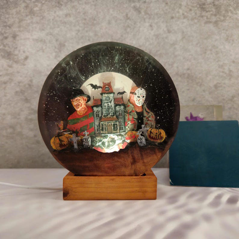 Jason Voorhees & Freddy Krueger Halloween Lamp