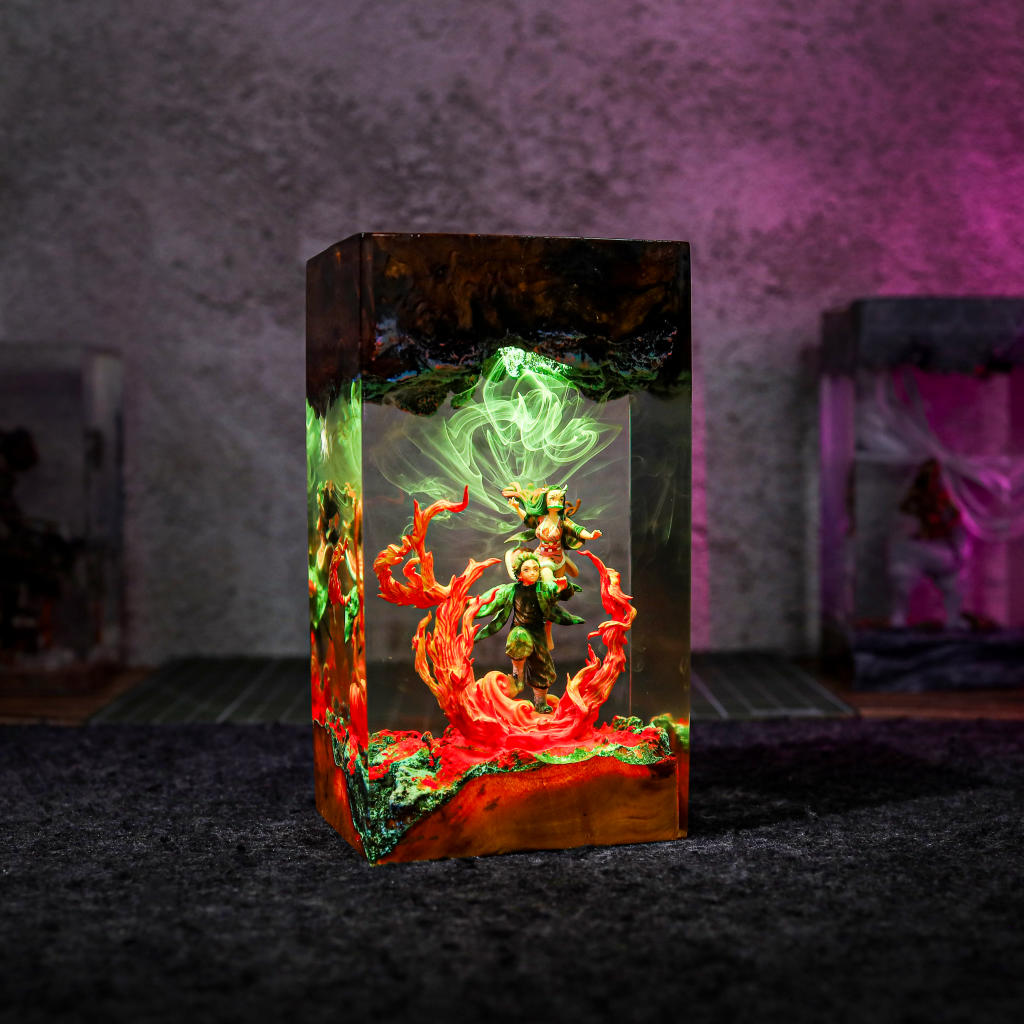 Demon Slayer Tanjiro & Nezuko Epoxy Night Lamp Ver 2