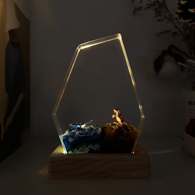 Rayquaza Kyogre Groudon Pokemon Resin Epoxy Lamp Night Light