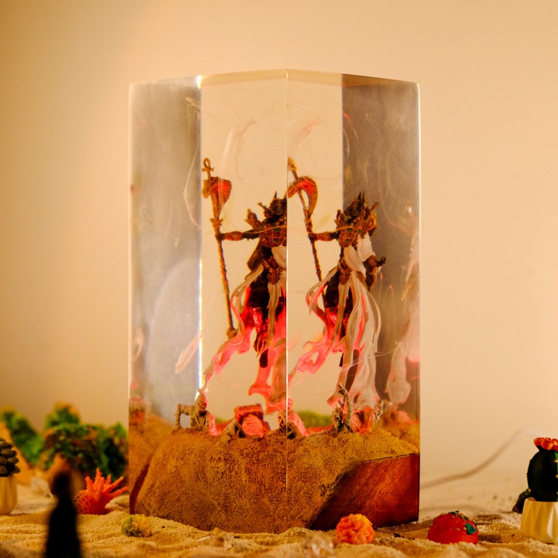 Anubis Resin Lamp