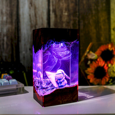 Sleeping Stitch Epoxy Night Lamp