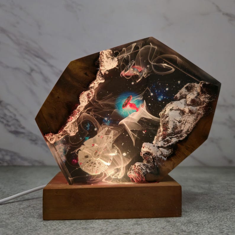 Spaceships in Interstellar Resin Lamp 4