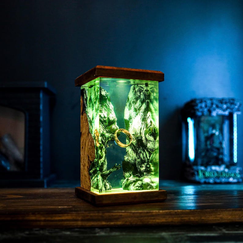 Power Ring Dark LOTR Resin Lamp